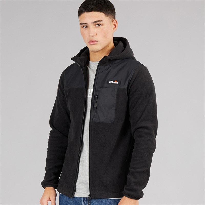 Ellesse Heren caprio hooded fleece jas - Zwart