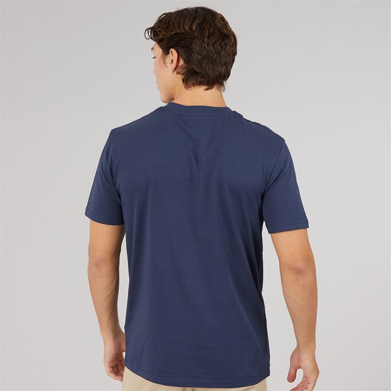 Herren - Squalius Retro-Streifen T-Shirt Navy - Bild 2