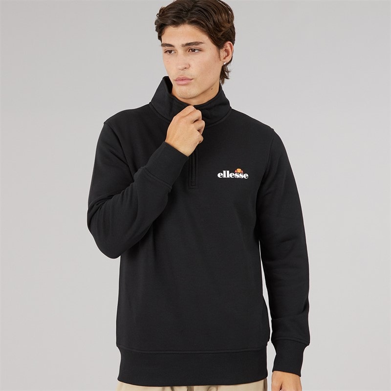 Ellesse Heren benevento 1/4 zip trui - Zwart