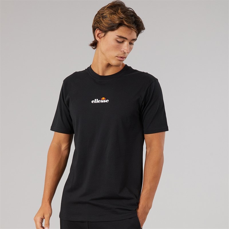 Ellesse Heren ollio 2 central logo t-shirt - Zwart