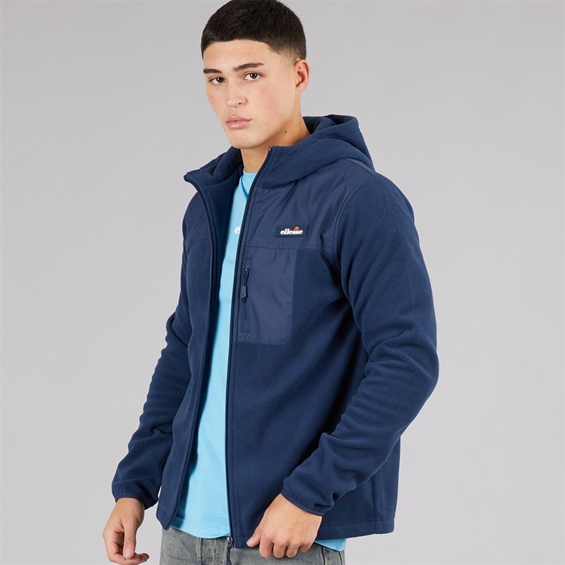 Heren caprio hooded fleece jas Navy - Afbeelding 1