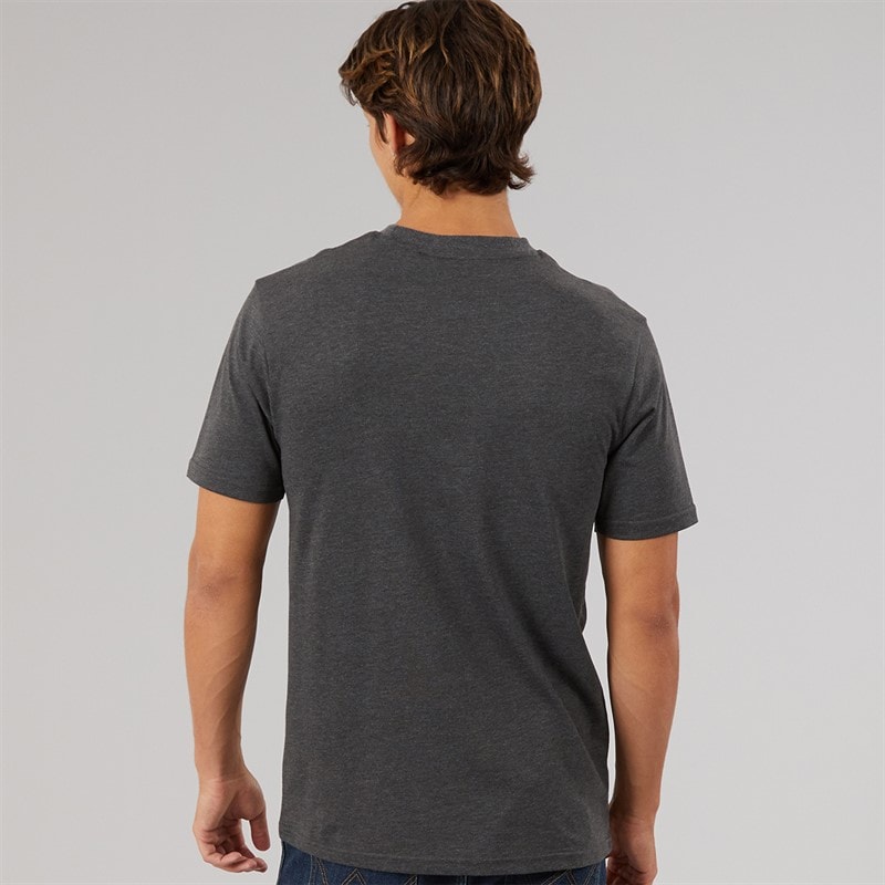 Heren moulton panel t-shirt Donkergrijs - Afbeelding 2