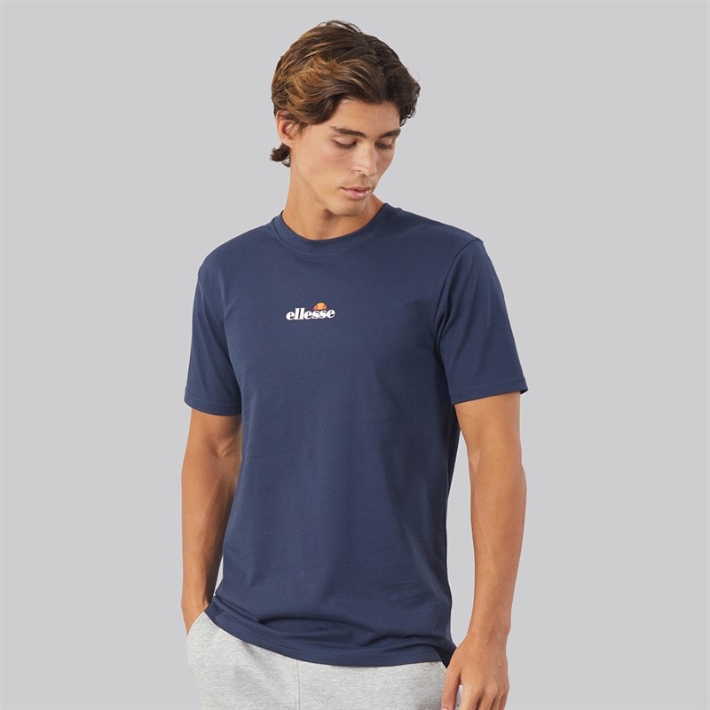 Heren ollio 2 central logo t-shirt Navy - Afbeelding 1