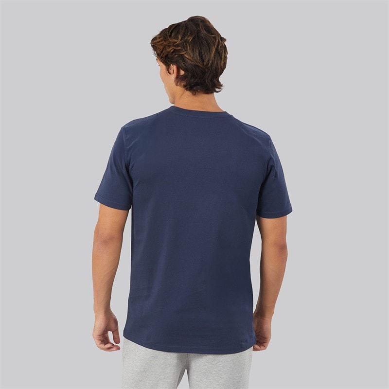 Heren ollio 2 central logo t-shirt Navy - Afbeelding 2