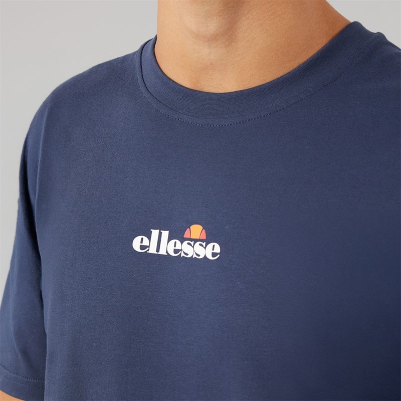 Heren ollio 2 central logo t-shirt Navy - Afbeelding 3