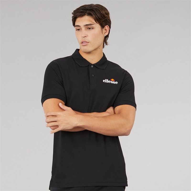 Ellesse Herren - Loch-Polo-Shirt - Schwarz