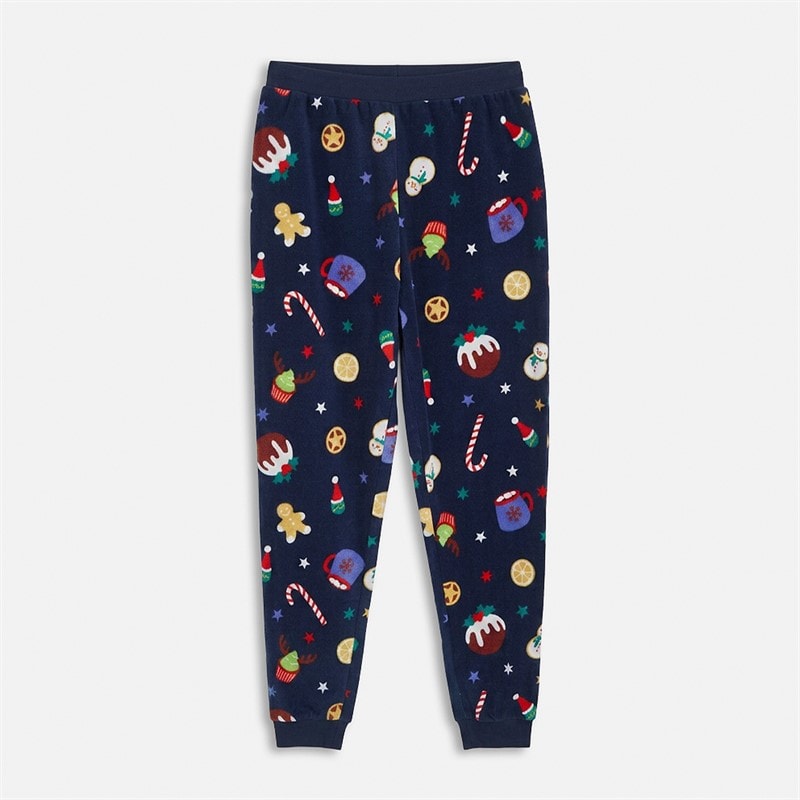 Kinderen kerst microfleece set Multi Navy - Afbeelding 3