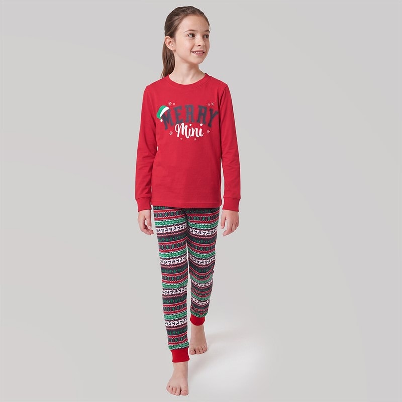 Fluid Mädchen - Weihnachts-Familien-Pyjama-Set - Multi