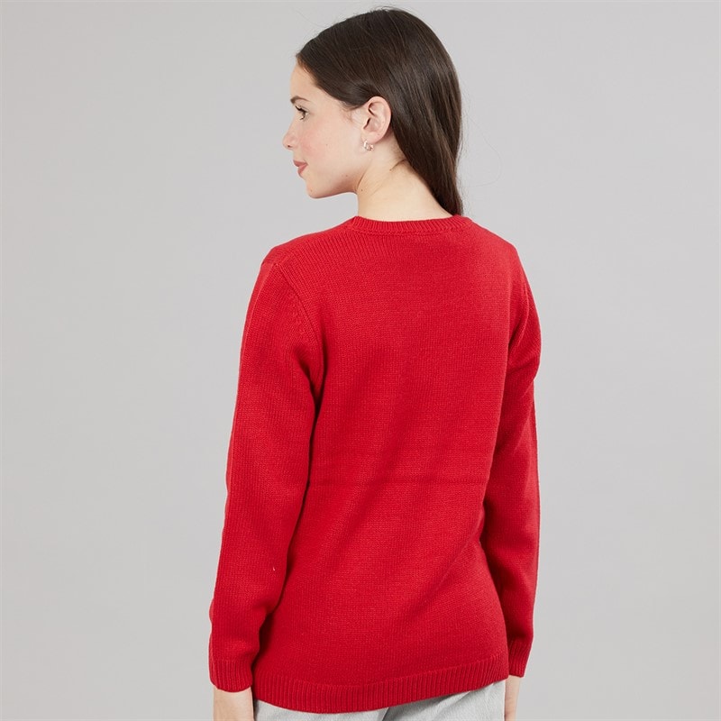 Meisjes rudolf kersttrui Rood - Afbeelding 2