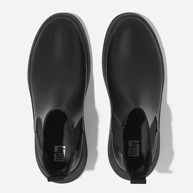 Dames leren plateau chelsea laarzen All Black - Afbeelding 3