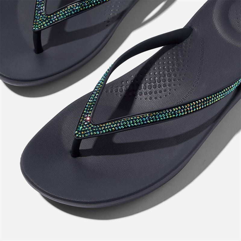 Tongs pailletées Iqushion femmes Midnight Navy - Image 4