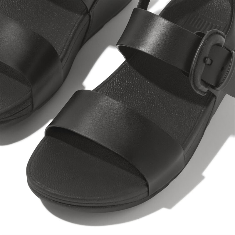 Sandales à bride arrière en cuir lulu femmes Noir - Image 4