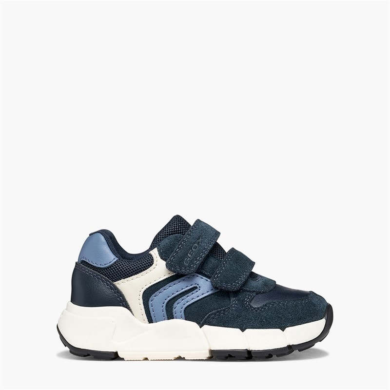 GEOX Baskets à scratch Flexyper bébé garçon - Marine/Dark Sky