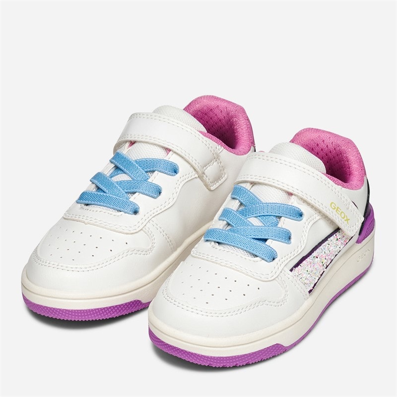 Niemowlęce dziewczęce buty sportowe Washiba Biały/Ciemny Purple – zdjęcie  2