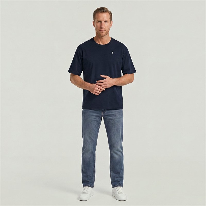 Heren type m rechte fit jeans Middeldonkerblauw - Afbeelding 2