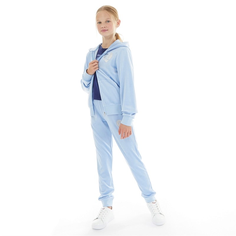 Juicy Couture Mädchen - Velours Trainingsanzug mit Herz-Logo - Della Robbia Blue - Bild 3