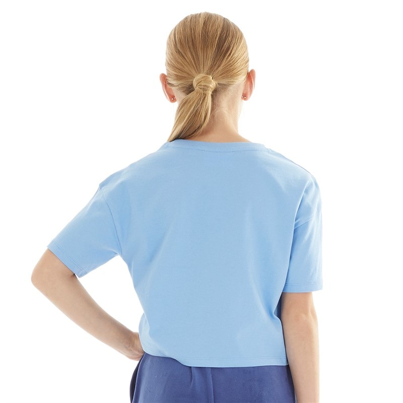T-shirt boxy ton sur ton filles Della Robbia Blue - Image 2