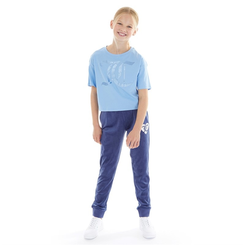 T-shirt boxy ton sur ton filles Della Robbia Blue - Image 3