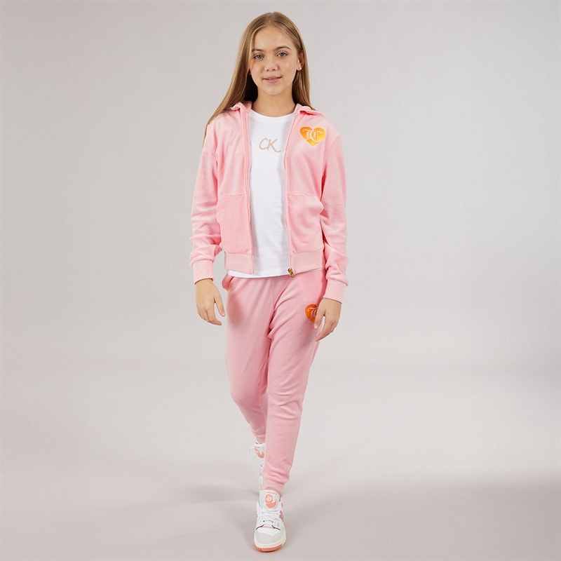 Juicy Couture Mädchen - Velours Trainingsanzug mit Herz-Logo - Almond Blossom - Bild 3