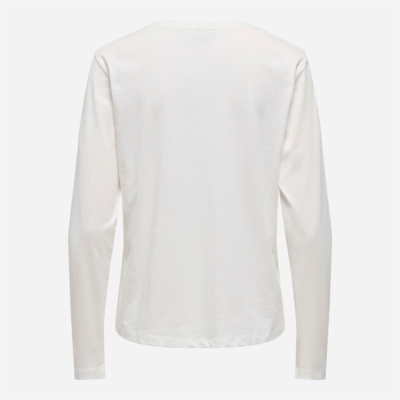 Damen - Rex Langarm-T-Shirt Cloud Dancer - Bild 2