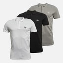 Heren joseph driepack polo shirts Wit/Zwart/Grijs