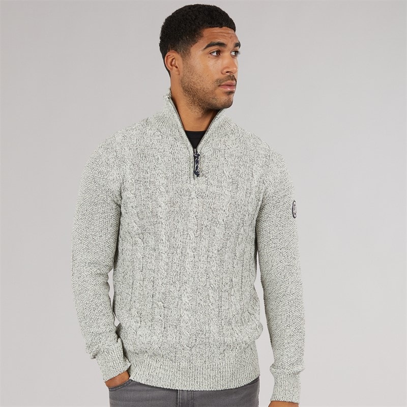 JACK & JONES Mężczyźni sweter Shane z dzianiny - Silver Birch