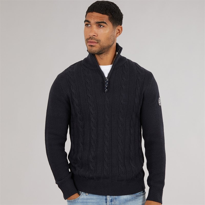 JACK & JONES Mężczyźni sweter Shane z dzianiny - Navy Blazer