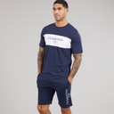 Heren chester t-shirt en shorts set Navy Blazer