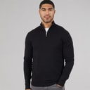 Herren - Emil Strickpullover mit 1/2-Reißverschluss Schwarz