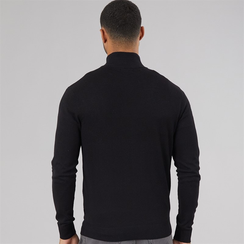 Herren - Emil Strickpullover mit 1/2-Reißverschluss Schwarz - Bild 2