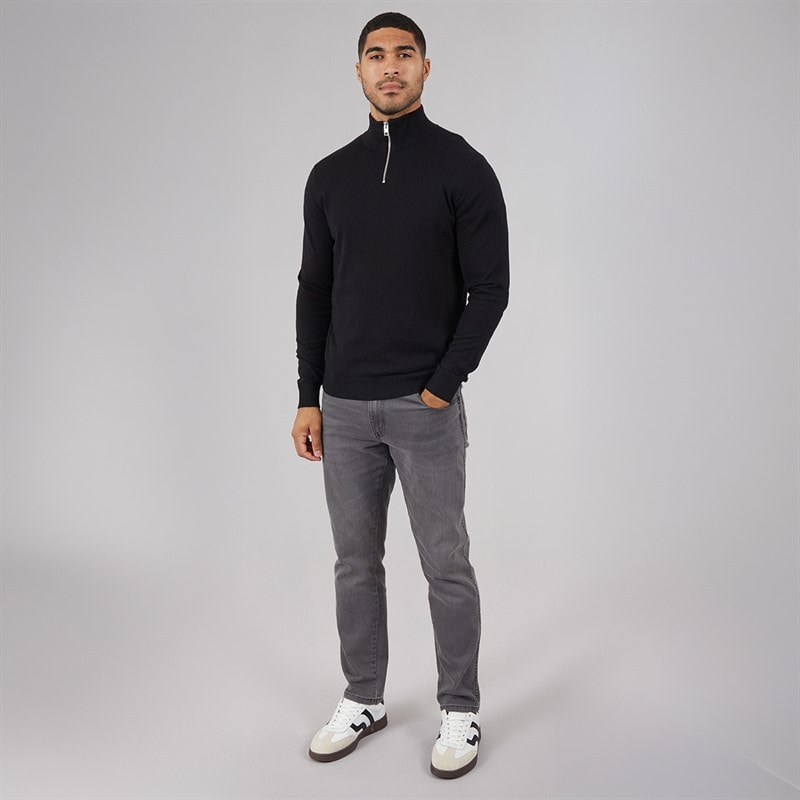 Herren - Emil Strickpullover mit 1/2-Reißverschluss Schwarz - Bild 3