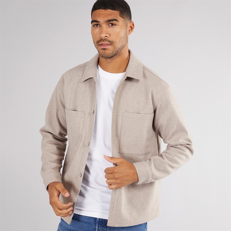 JACK & JONES Mężczyźni koszula wierzchnia baxter - Oatmeal