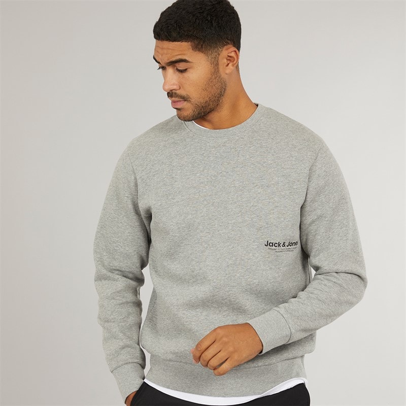 Sweat-shirt côté Vesterbro hommes Gris clair Marl/Noir - Image 1