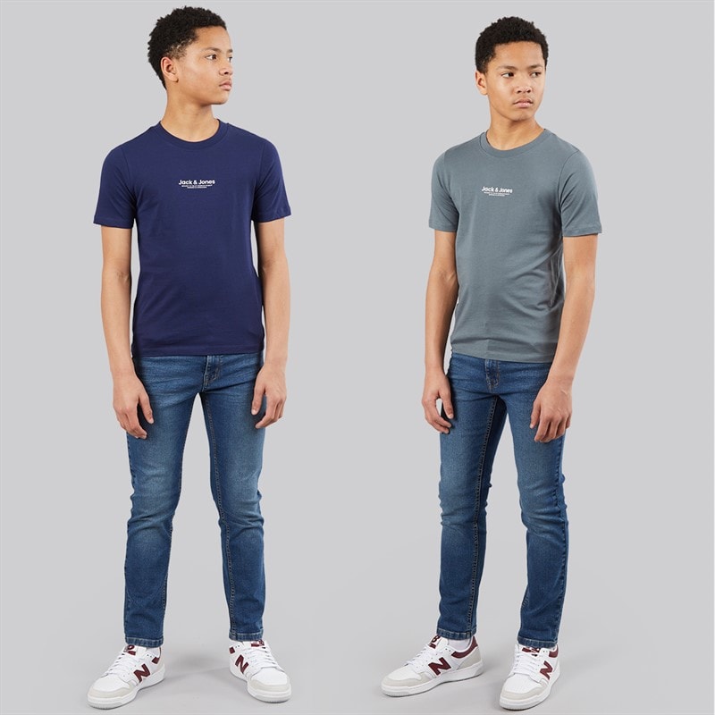 JACK & JONES Jungen - Vesterbro T-Shirts Zwei-Pack - Ocean Cavern - Bild 3