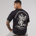 T-shirt imprimé dos Maine hommes Noir