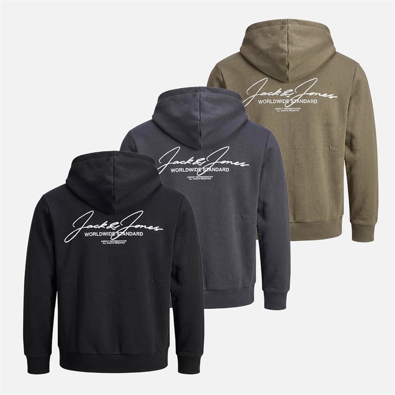 Heren cover driepack hoodies Zwart/Asphalt/Falcon - Afbeelding 2