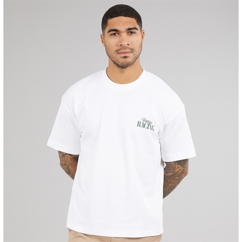 T-shirt vintage de course hommes Bright White - Image 2