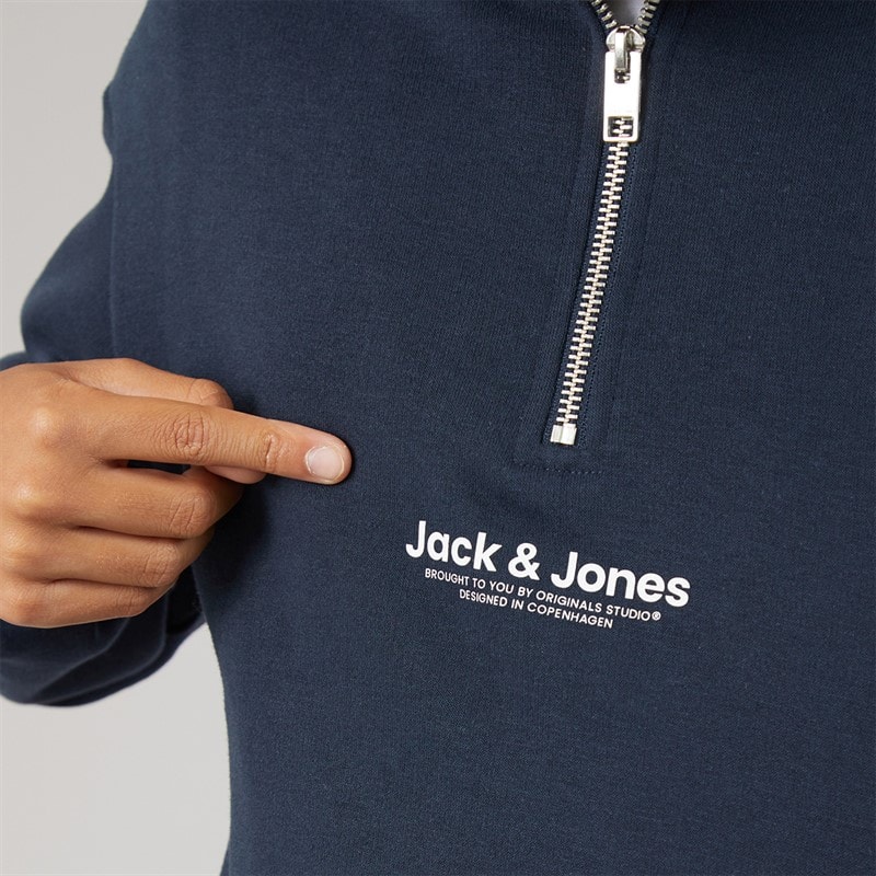 Jungen - Vesterbro Sweatshirt-Trainingsanzug mit Viertel-Reißverschluss Navy Blazer - Bild 3