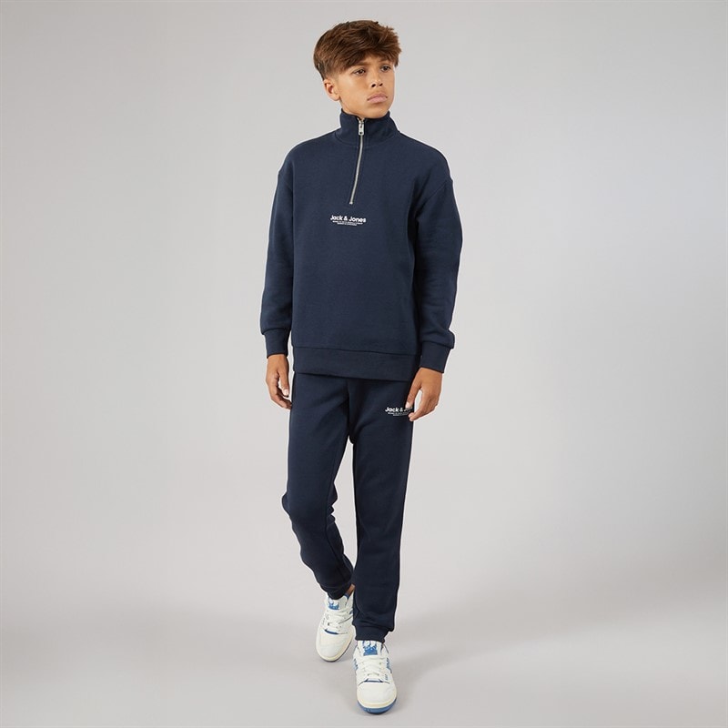 Jungen - Vesterbro Sweatshirt-Trainingsanzug mit Viertel-Reißverschluss Navy Blazer - Bild 4