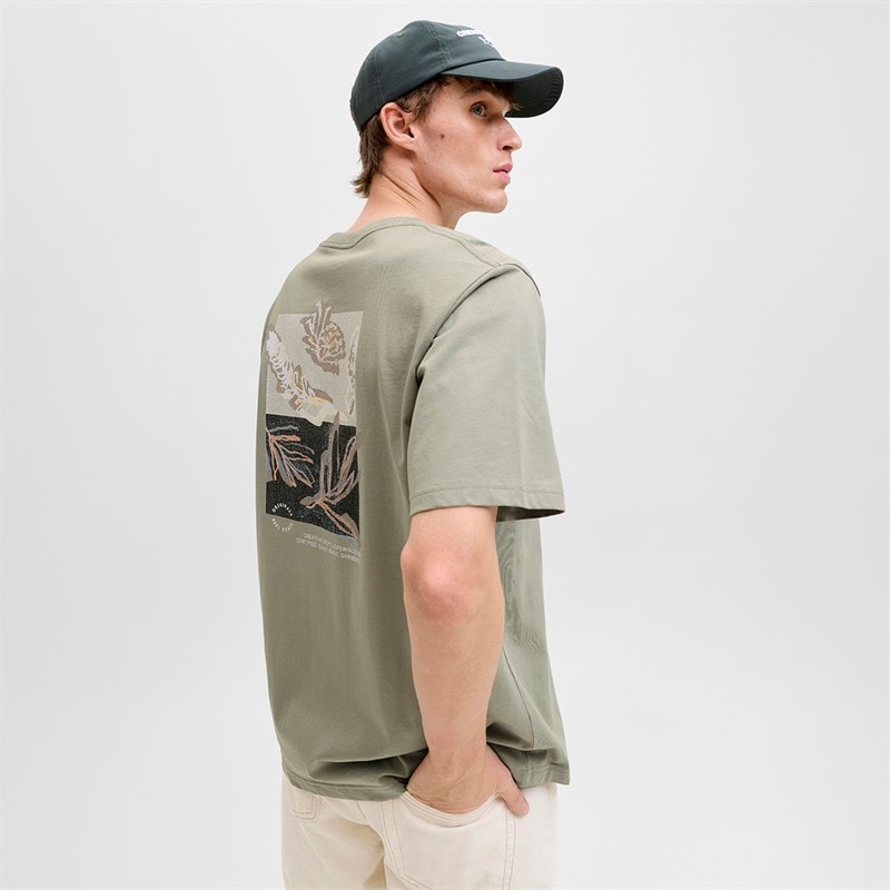 Heren montauk aop back t-shirt Seagrass - Afbeelding 1