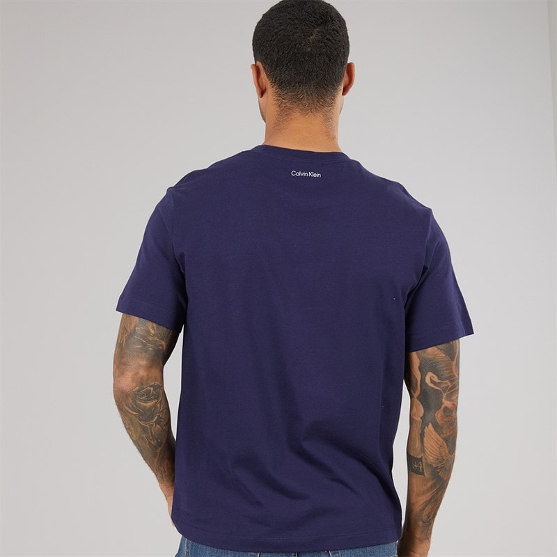Herren - Besticktes Logo T-Shirt Evening Blue - Bild 2