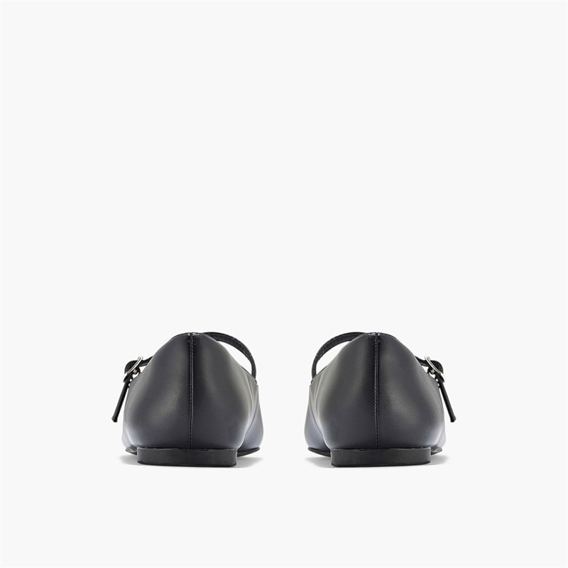 Damskie baleriny emelina gem d-fit Czarny – zdjęcie  3
