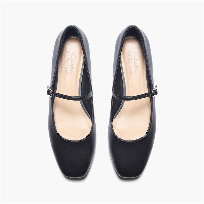 Damskie baleriny emelina gem d-fit Czarny – zdjęcie  4