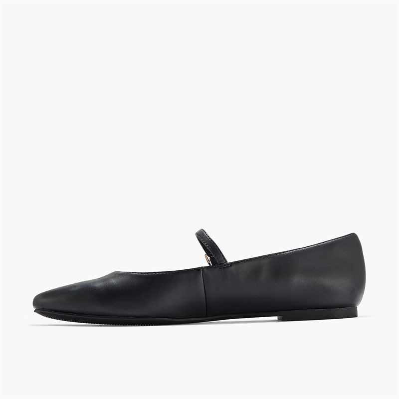 Damskie baleriny emelina gem d-fit Czarny – zdjęcie  5