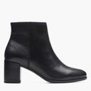 Damen - Freva 55 Stiefel mit Seitlichem Reißverschluss Black Leather