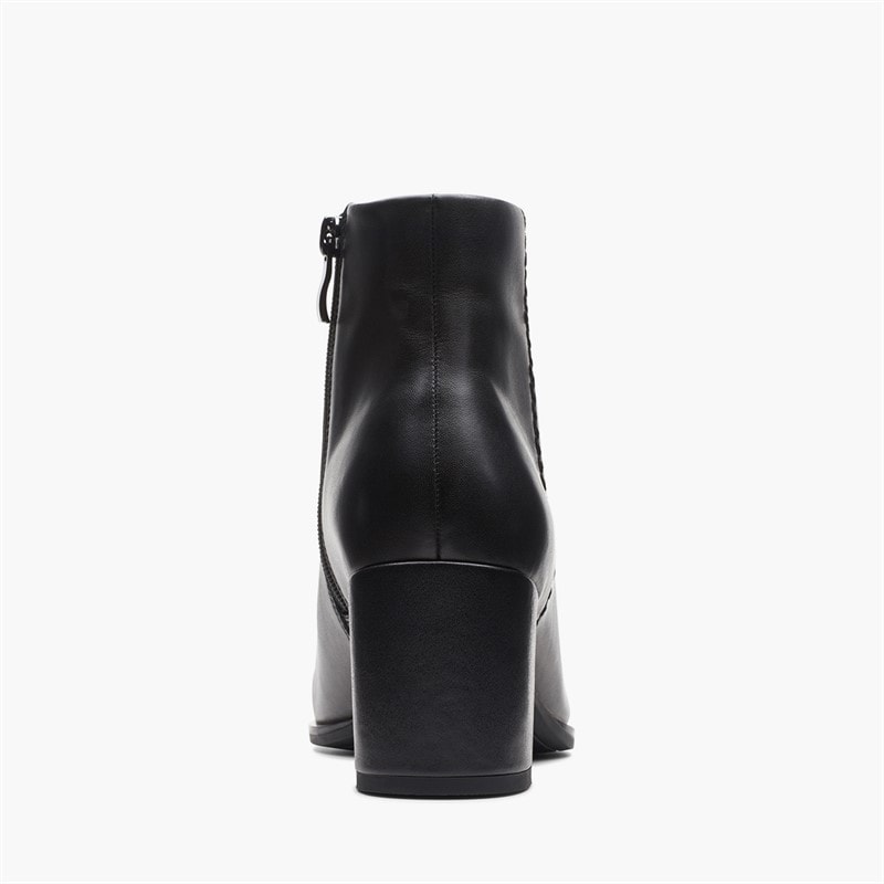 Damen - Freva 55 Stiefel mit Seitlichem Reißverschluss Black Leather - Bild 4