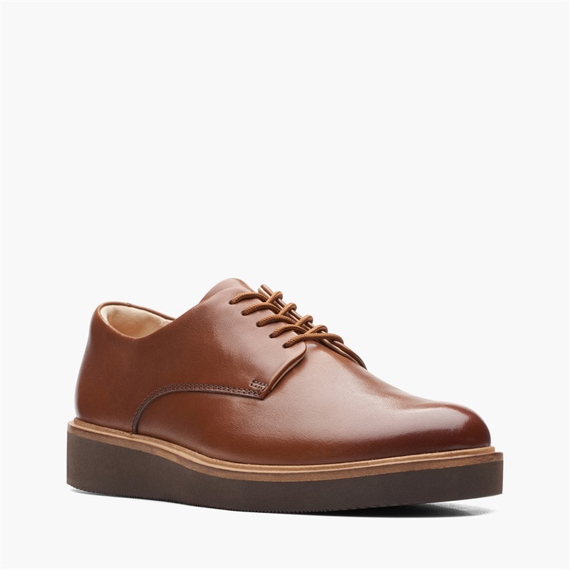 Damskie buty derby glickly Dark Tan Leather – zdjęcie  2