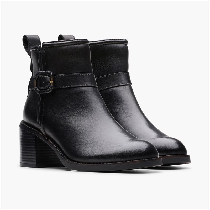 Bottes à talon bloc Chamberly femmes Black Leather - Image 4