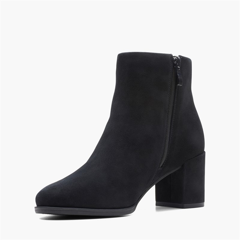 Damen - Freva 55 Stiefel mit Seitlichem Reißverschluss Black Suede - Bild 4