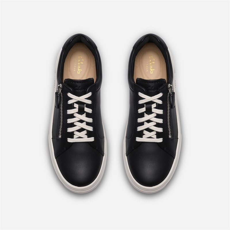 Damen - Hollyrose Zip Sneaker Black Leather - Bild 2